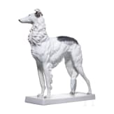A porcelain Barzoi (Russian Sighthound) and a Sighthound, MH Fritz, Rosenthal Kunstabteilung Selb, 1938 / Nymphenburg, 20th century