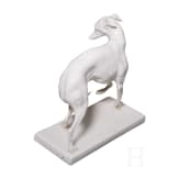A porcelain Barzoi (Russian Sighthound) and a Sighthound, MH Fritz, Rosenthal Kunstabteilung Selb, 1938 / Nymphenburg, 20th century