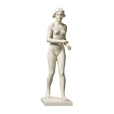 A buiscuit porcelain figure of a walking nude "Die Schreitende", Ottmar Obermaier, 1931 (design), Rosenthal, Kunstabteilung Selb, 1940s (finish)