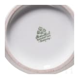 A porcelain travel cutlery in suitcase "Koffergeschirr 20:1", Otto Koch, 1938 (design), Rosenthal-Selb, circa 1950 (finish)