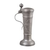 A Rostock pewter guild tankard (roerken), dated 1756