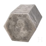 An engraved south German pewter container, dated, 1660