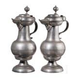 A pair of Frankfurt pewter baptism jugs, ca. 1780