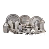 A large group of German pewter objects, 18th/19th century