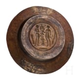 A Nuremberg alms basin with adam & Eve motive, 1st half of the 16th century