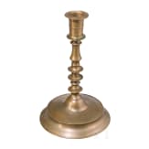 A Nuremberg brass renaissance candlestick, mid 16th century