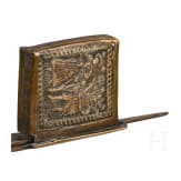 A Nuremberg brass candle snuff, 17th century