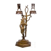 A Christophus candlestick in Nuremberg gothic style, Germany ca. 1880