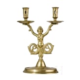 A figural brass candlestick in Nuremberg renaissance style, ca. 1900