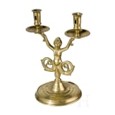 A figural brass candlestick in Nuremberg renaissance style, ca. 1900