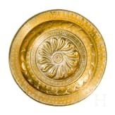 A large brass alms dish "Deckenschl&auml;gersch&uuml;ssel", German, 19th century