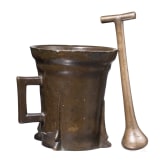 A Nuemberg gothic bronze mortar, 15th century