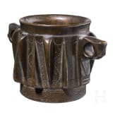 A Portuguese bronze mortar, 15th/16th century