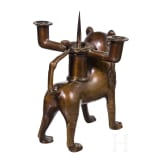A miniature lion candlestick in medieval style, Germany, ca. 1880