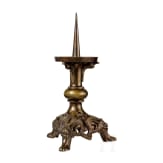 A pricket candlestick in romanesque style, germany, ca. 1880