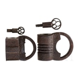 Two iron padlocks, India, 19th century