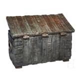 A heavy oak and iron armada chest, Tyrol, 1st half of the 16th century