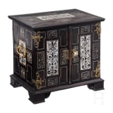 A bone and silver-inlaid south German or north Italian cabinet casket, circa 1620
