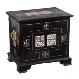 A bone and silver-inlaid south German or north Italian cabinet casket, circa 1620