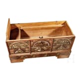 A Bavarian wooden trunk, 2nd half of the 17th century