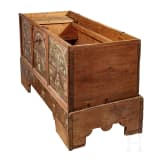 A Bavarian wooden trunk, 2nd half of the 17th century