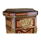 A French gilt-bronze mounted pedestal (&bdquo;gaine") in Louis XVI-style, after a model by Jean-Henri Riesener, 20th century