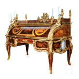 A magnificent French Louis XV-style cylinder bureau, modelled on the Bureau du Roi by Jean-Fran&ccedil;ois Oeben and Jean-Henri Riesener, circa 1900