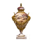 Covered marble and gilt-bronze cassolette, probably France, probably late 19th century