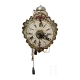 A south german iron wall hanger clock, mid 18th century