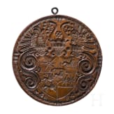 A Swiss double sided wooden butter mould, dated 1583