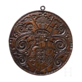 A Swiss double sided wooden butter mould, dated 1583