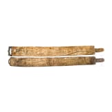 Two men's belts with stitching, Steyr (?), circa 1820