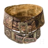 Two men's belts with stitching, Steyr (?), circa 1820
