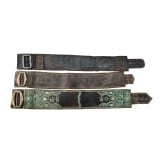 Three men's belts with green stitching, Lower Bavaria (?), circa 1810
