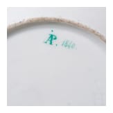 A porcelain cup with saucers with dominoes, Popov factory, dated 1840