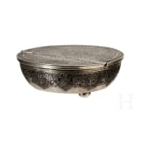 Silber- und Niello-Kaviarschale, Russland, Moskau, Iwan Iwanowitsch Owtschinnikow, 1875