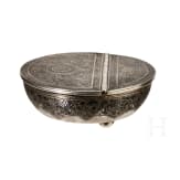 Silber- und Niello-Kaviarschale, Russland, Moskau, Iwan Iwanowitsch Owtschinnikow, 1875