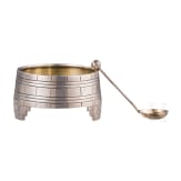 Trompe l&ograve;eil Saliere mit L&ouml;ffelchen, Russland, St. Petersburg, 1882 (Saliere)