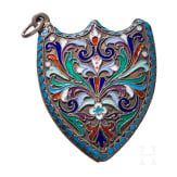 Cloisonn&eacute;-Email-Medaillon, Russland, St. Petersburg, Egor Pankratiew, 1908