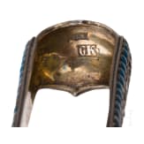 Zwei Cloisonn&eacute;-Email-Zuckerzangen, Russland, Moskau, Gustav Klingert, um 1880 (eine) /D&auml;nemark (eine)