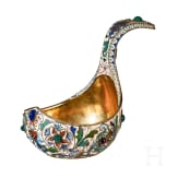 Gro&szlig;er Cloisonn&eacute;-Email-Kowsch, Russland, Moskau, Feodor R&uuml;ckert, 1899-1903