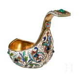 Gro&szlig;er Cloisonn&eacute;-Email-Kowsch, Russland, Moskau, Feodor R&uuml;ckert, 1899-1903