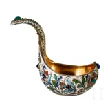Gro&szlig;er Cloisonn&eacute;-Email-Kowsch, Russland, Moskau, Feodor R&uuml;ckert, 1899-1903