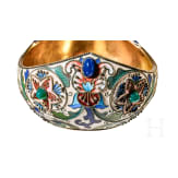 Gro&szlig;er Cloisonn&eacute;-Email-Kowsch, Russland, Moskau, Feodor R&uuml;ckert, 1899-1903