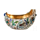 Gro&szlig;er Cloisonn&eacute;-Email-Kowsch, Russland, Moskau, Feodor R&uuml;ckert, 1899-1903