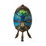 Cloisonn&eacute;-Email-Ei mit Frosch, 2. H&auml;lfte des 20. Jhdts.