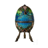 Cloisonn&eacute;-Email-Ei mit Frosch, 2. H&auml;lfte des 20. Jhdts.