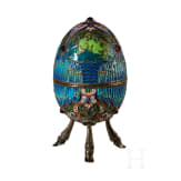 Cloisonn&eacute;- Email-Ei mit Frosch, 2. H&auml;lfte des 20. Jhdts.