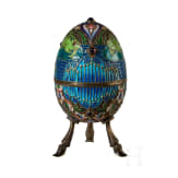 Cloisonn&eacute;- Email-Ei mit Frosch, 2. H&auml;lfte des 20. Jhdts.
