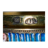 Cloisonn&eacute;-Email-Ei mit Frosch, 2. H&auml;lfte des 20. Jhdts.